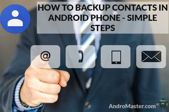 How to backup contacts in android phone