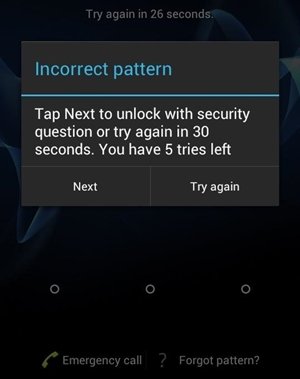 forgot pattern lock samsung s8